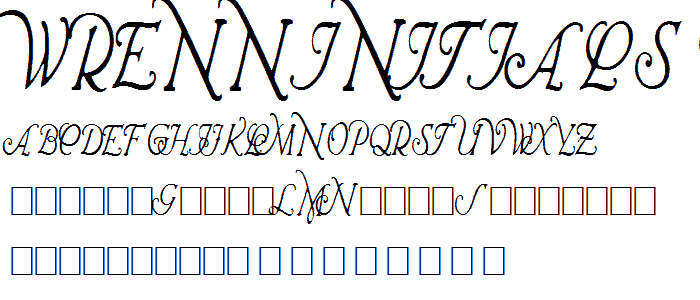 Wrenn Initials Condensed font